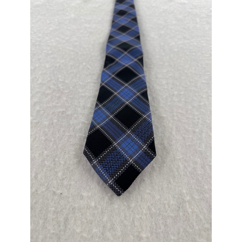 Ben Sherman - Necktie Plaid Skinny Silk - Blue Black - OS - Mens